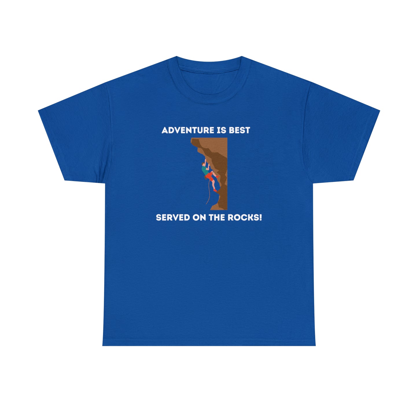 Adventure is Best Served on the Rocks - Unisex Heavy Cotton Tee