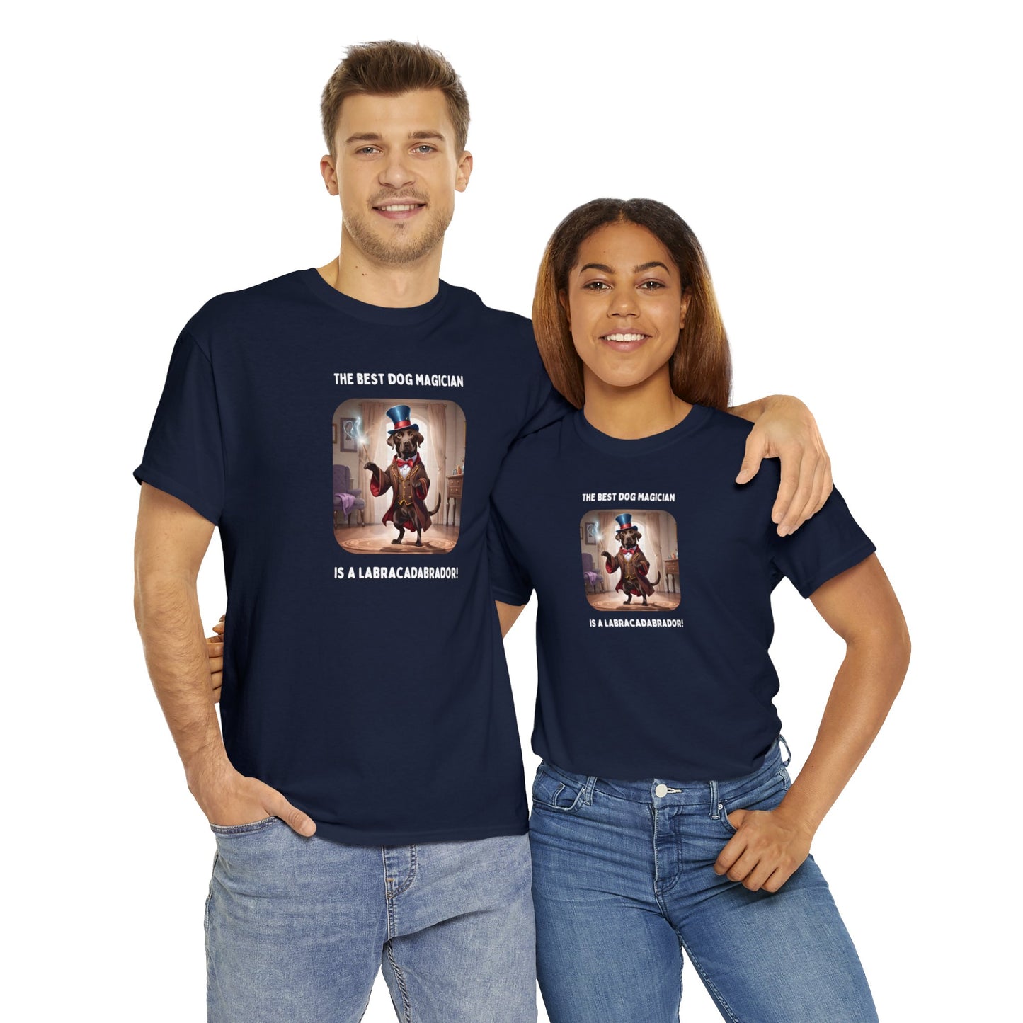 The Best Dog Magician is a Labracadabrador - Unisex Heavy Cotton Tee