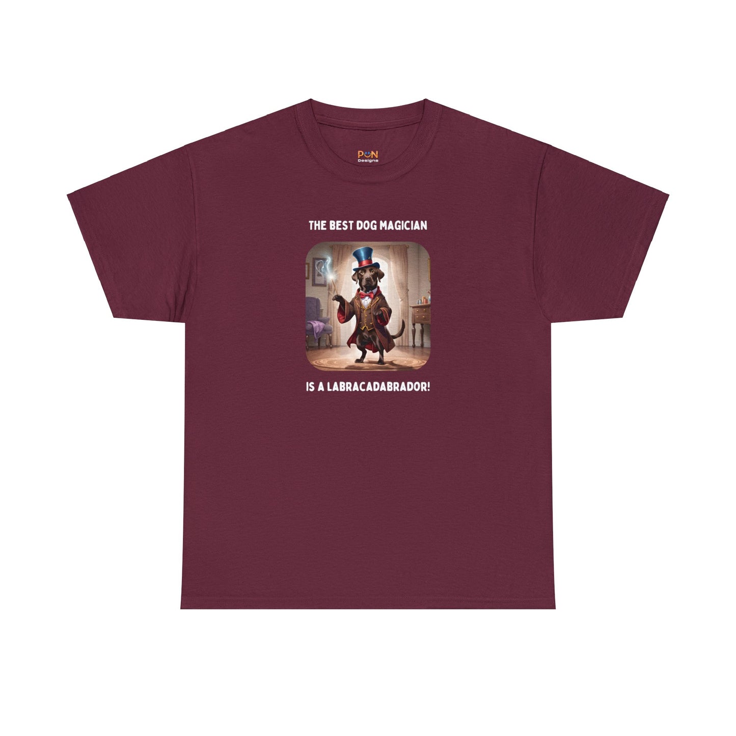 The Best Dog Magician is a Labracadabrador - Unisex Heavy Cotton Tee