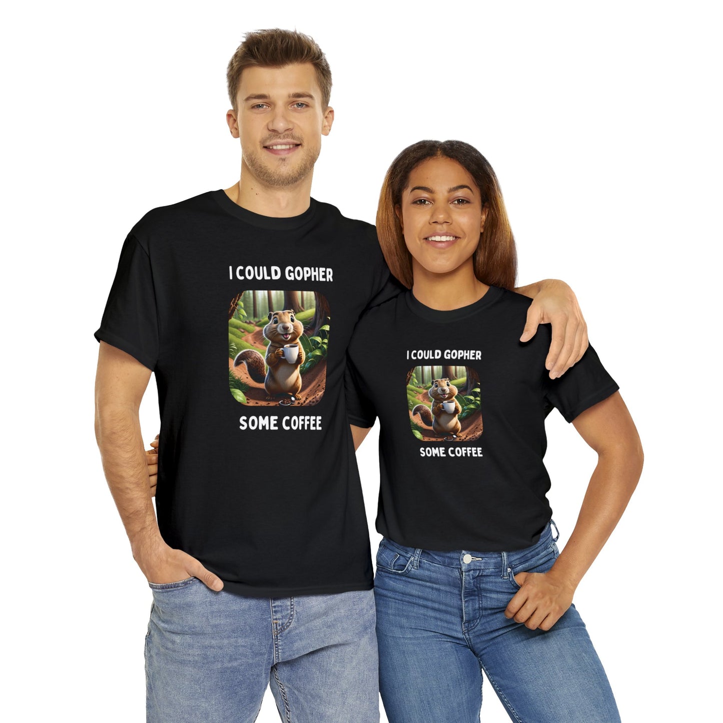 I Could Gopher Some Coffee - Unisex Heavy Cotton Tee