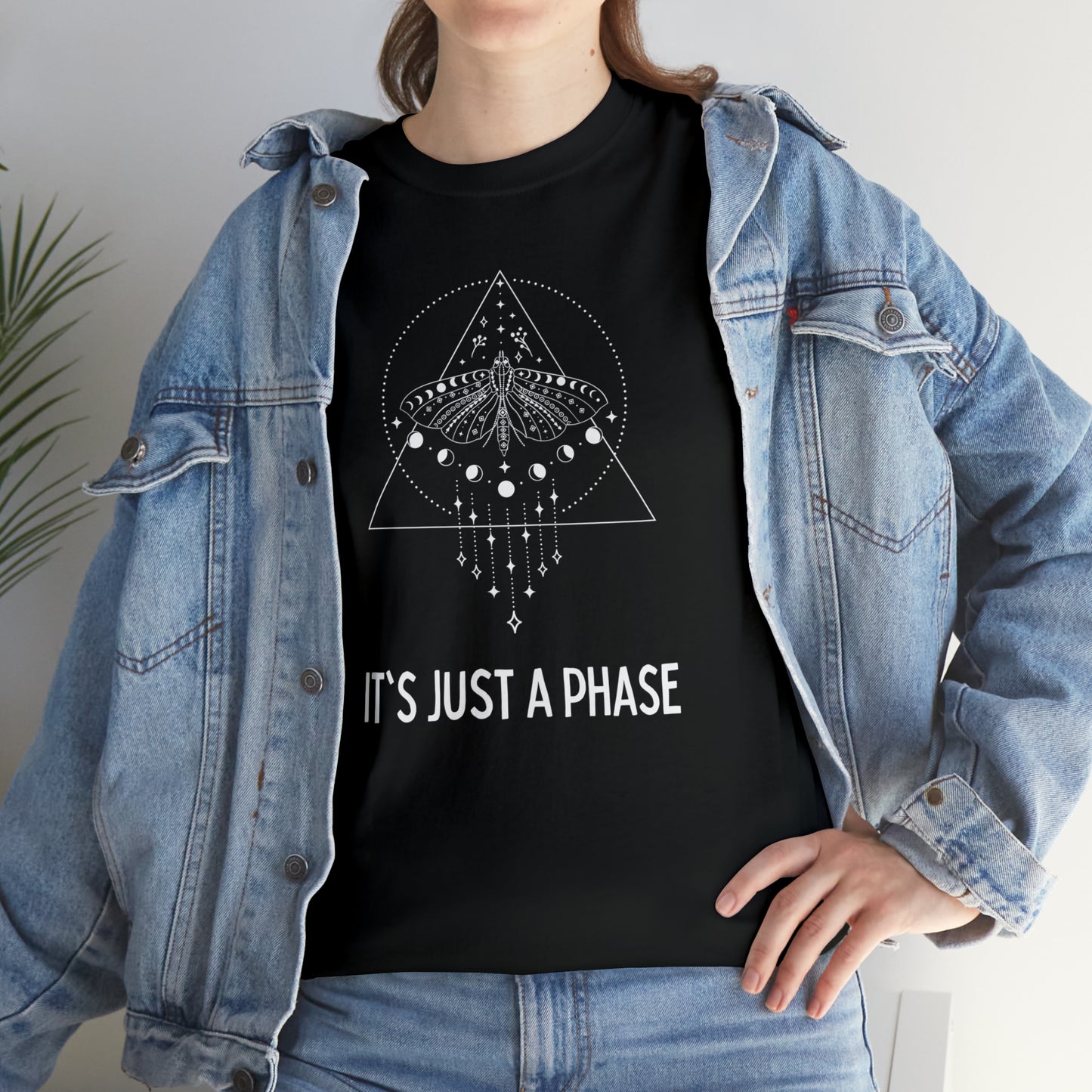 It's Just a Phase - Lunar Moth - Unisex Heavy Cotton Tee