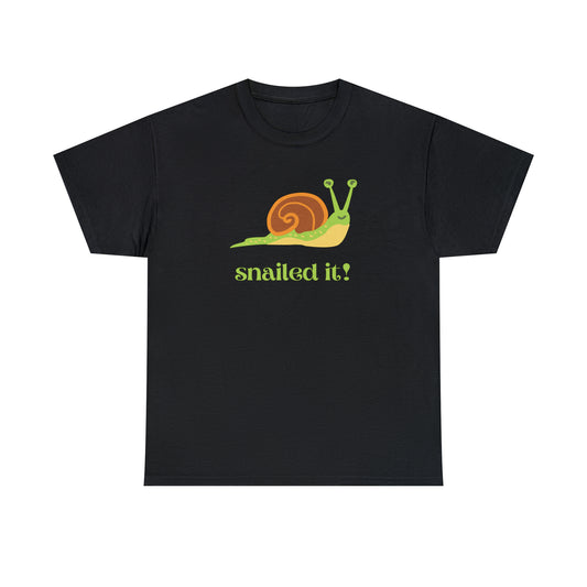 Animal Pun Shirts | Snailed It! - Unisex Heavy Cotton Tee