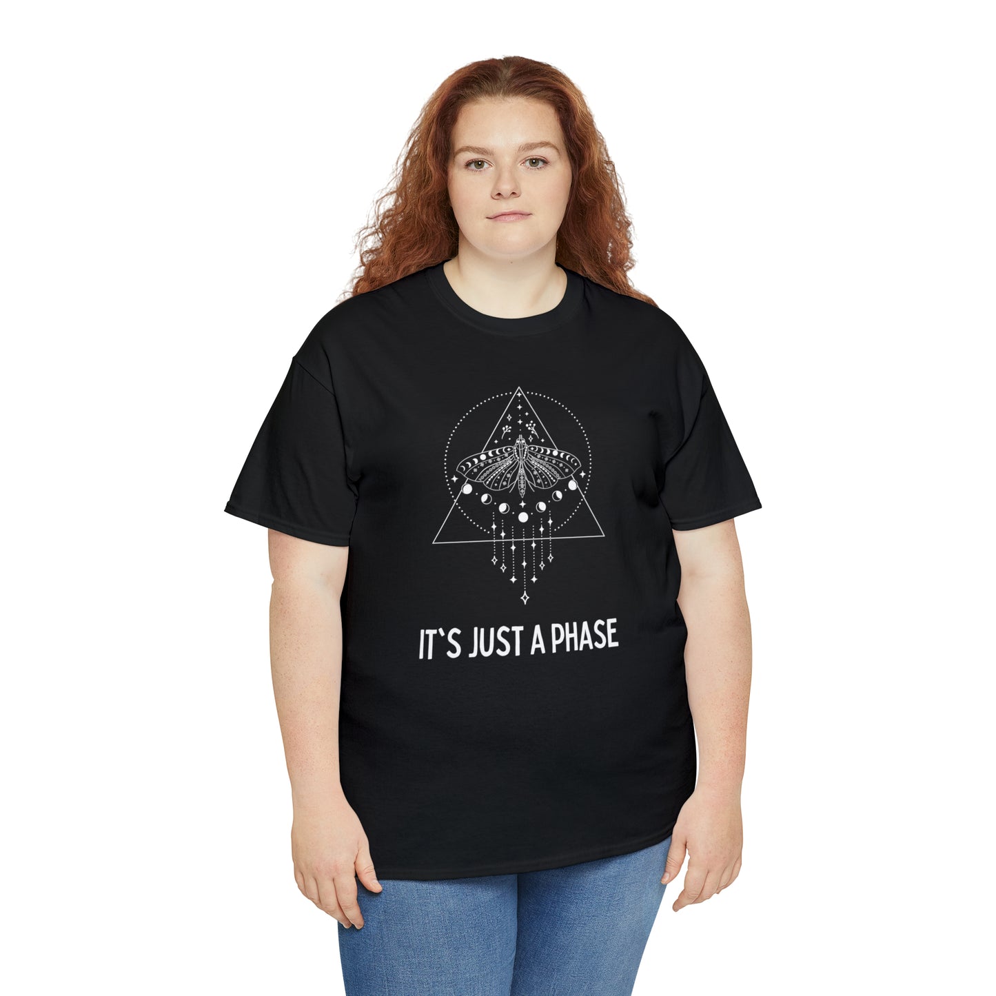 It's Just a Phase - Lunar Moth - Unisex Heavy Cotton Tee