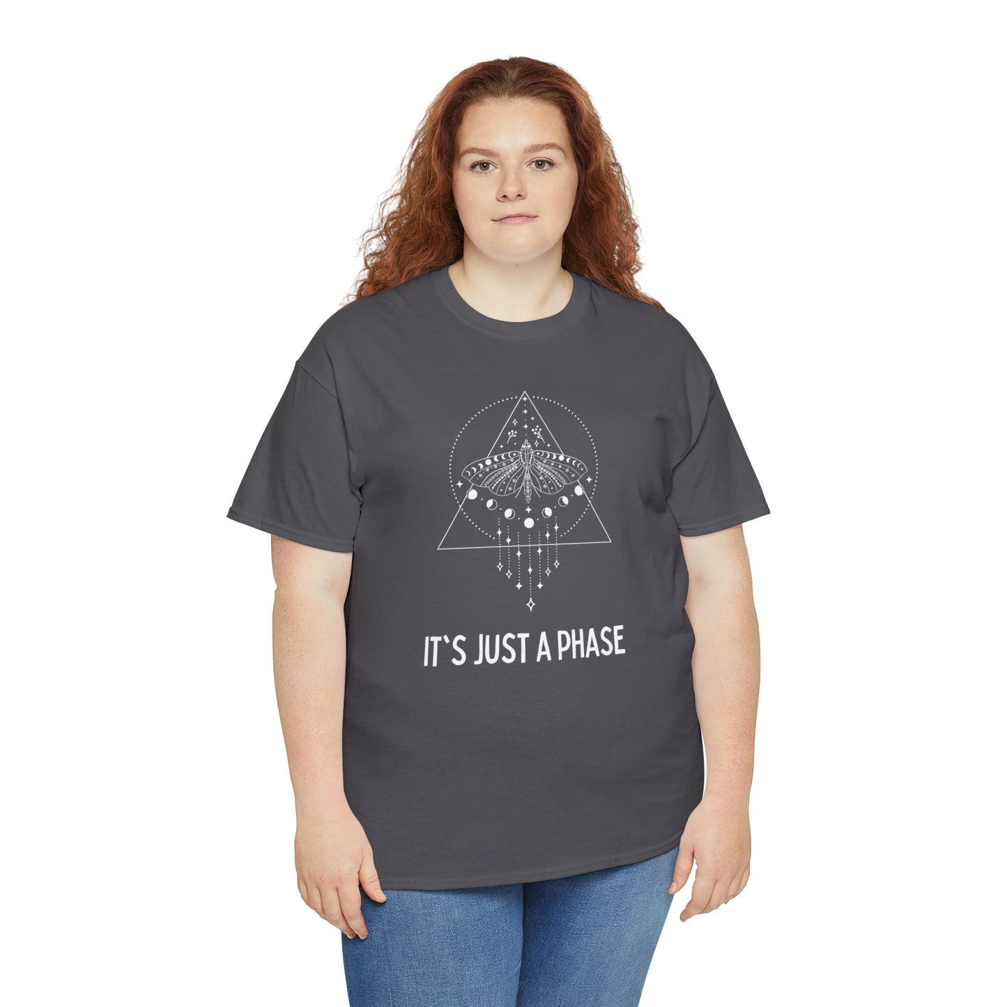 It's Just a Phase - Lunar Moth - Unisex Heavy Cotton Tee