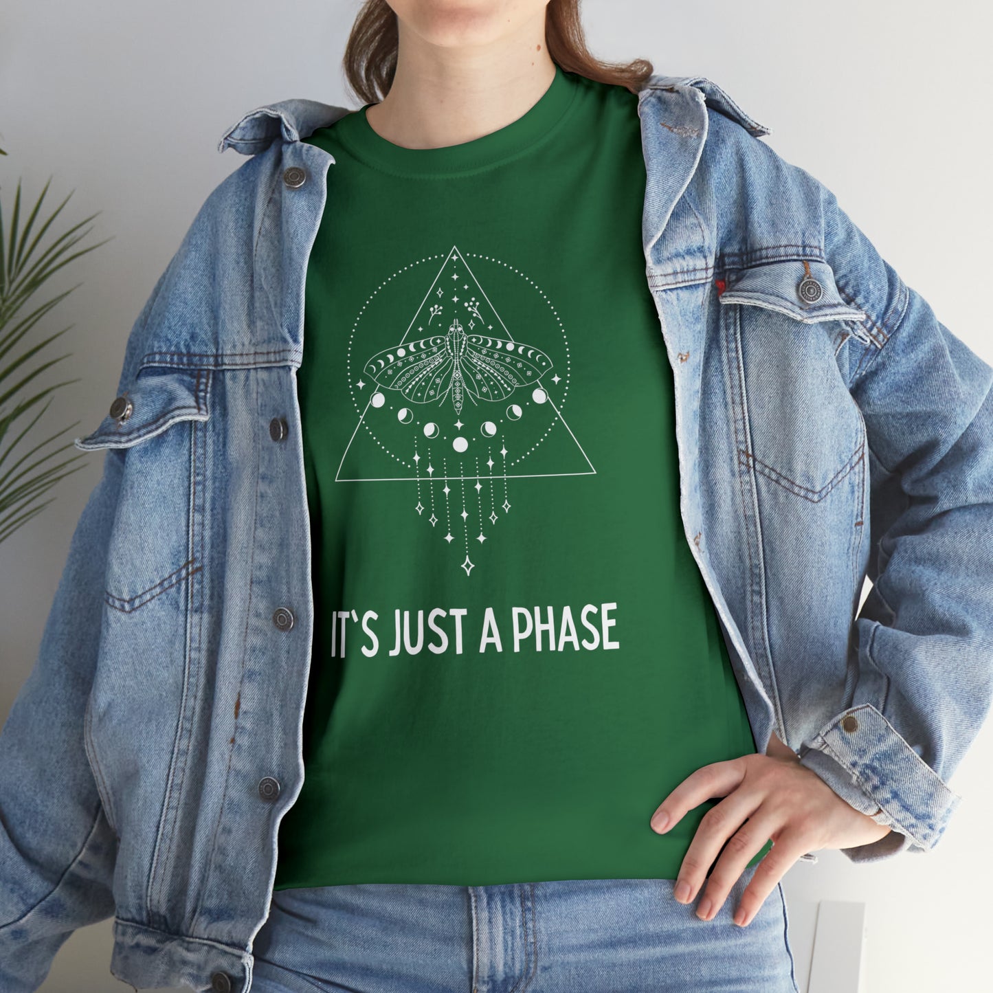 It's Just a Phase - Lunar Moth - Unisex Heavy Cotton Tee