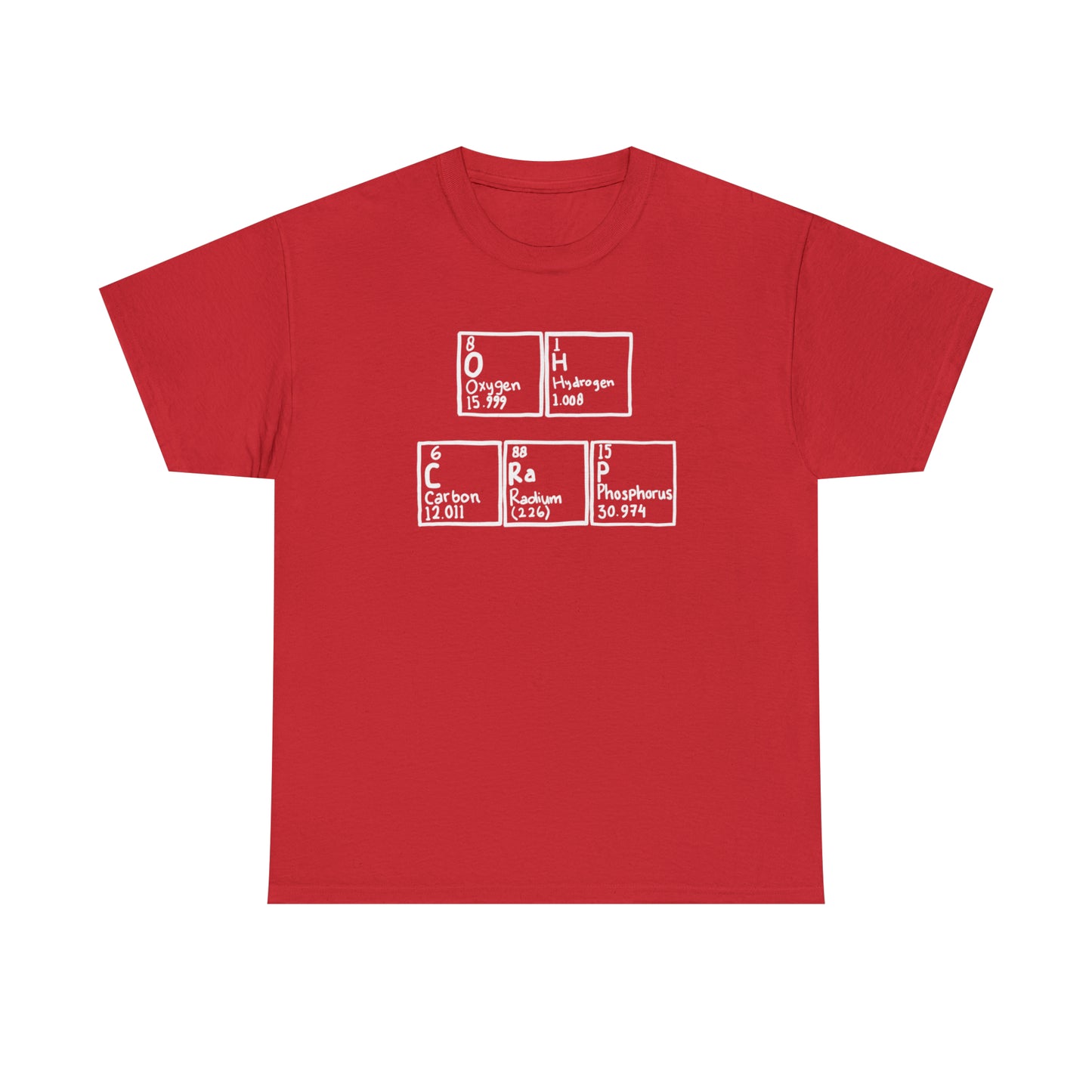 Oh Crap - Periodic Table of Emelemts - Unisex Heavy Cotton Tee